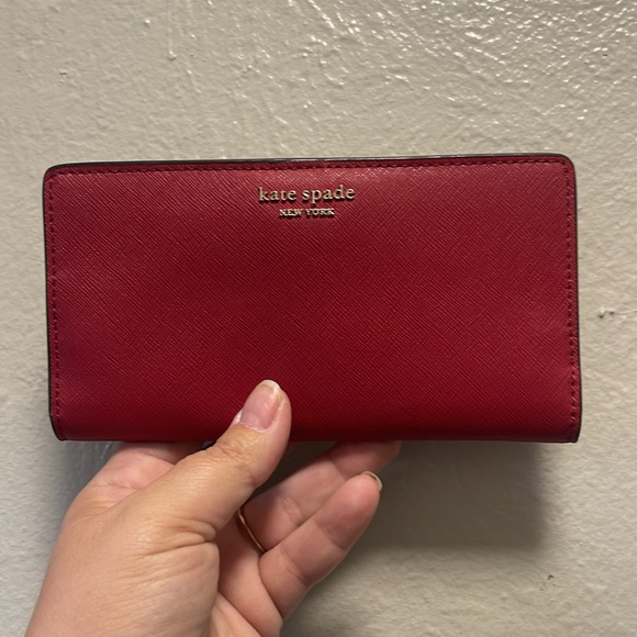 Kate Spade bifold wallet red - Picture 3 of 5